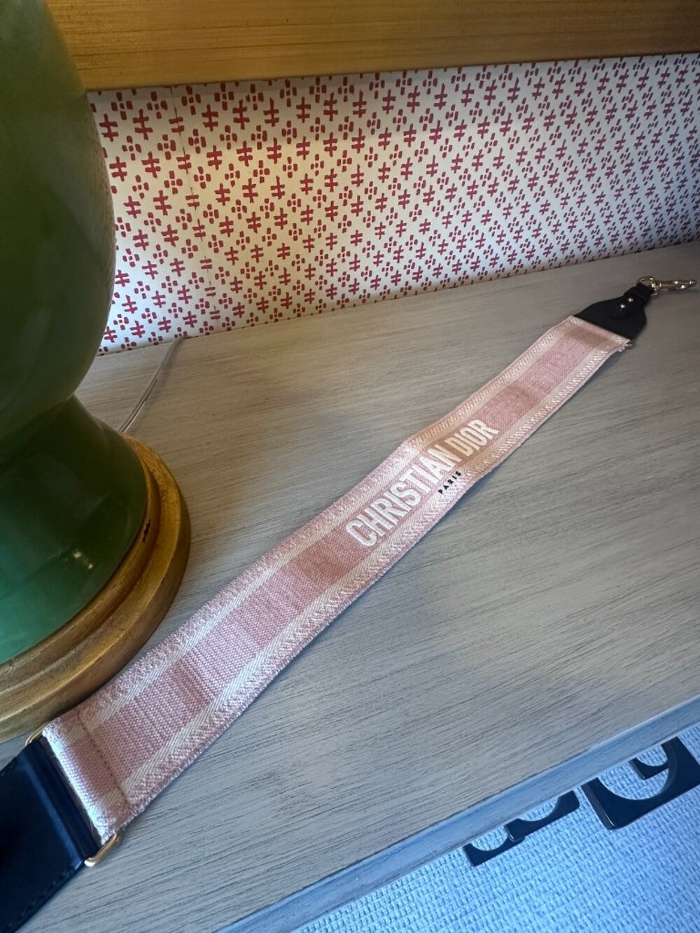 Dior Canvas Embroidered Shoulder Strap Pink - Picture 4 of 7